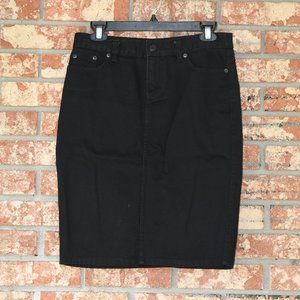 Laurens Jeans Company Black Denim Skirt